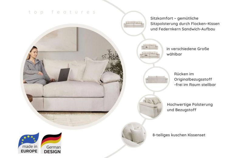 3 seat sofa - Soft&Cosy