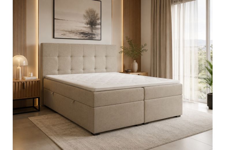 Boxspring bed 160x200 - Space (With storage box)
