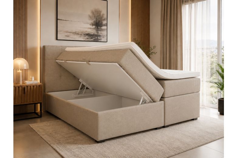 Boxspring bed 160x200 - Space (With storage box)