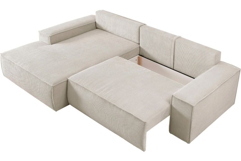 Γωνιακός καναπές - Sherwood (Συρόμενο με κουτί αποθήκευσης)