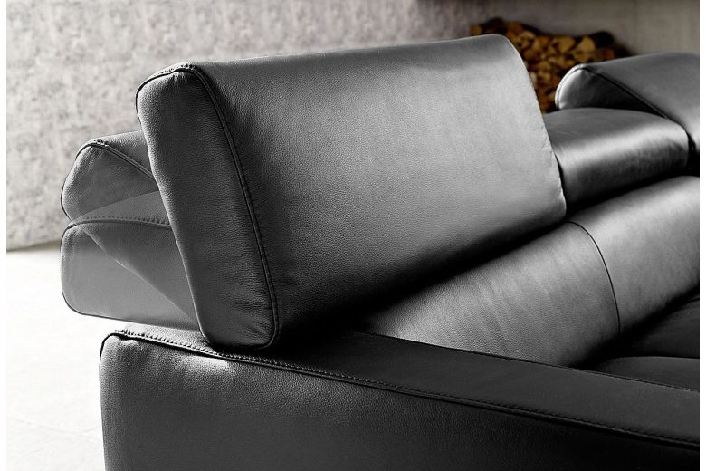 Leather corner sofa - Sammy (Pull-out with storage box)
