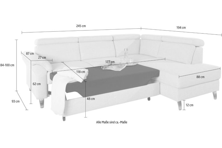 Corner sofa XL - Arngast (Pull-out)