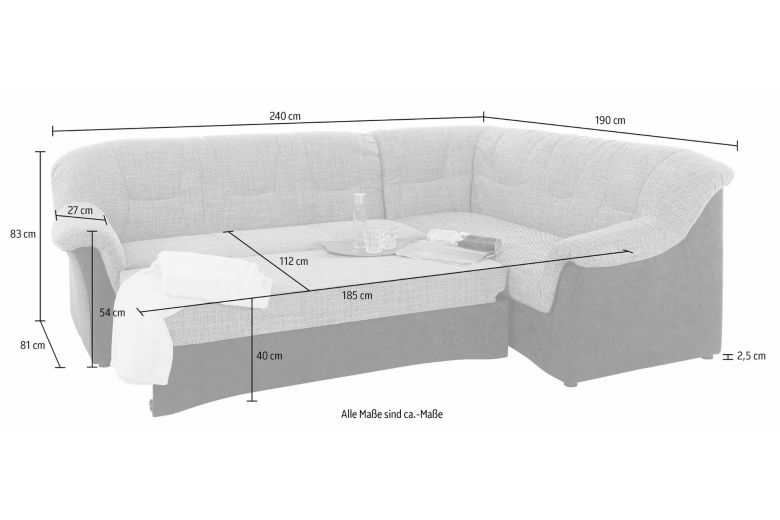 Corner sofa XL - Sarafina (Pull-out)