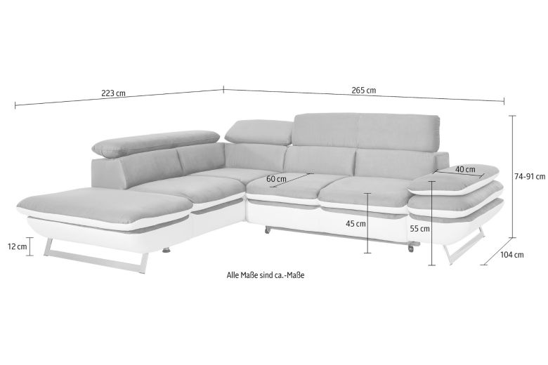 Corner sofa XL - Prestige (Pull-out)
