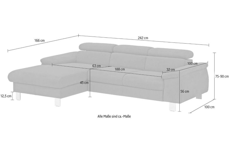 Corner sofa - Micky (Pull-out with storage box)