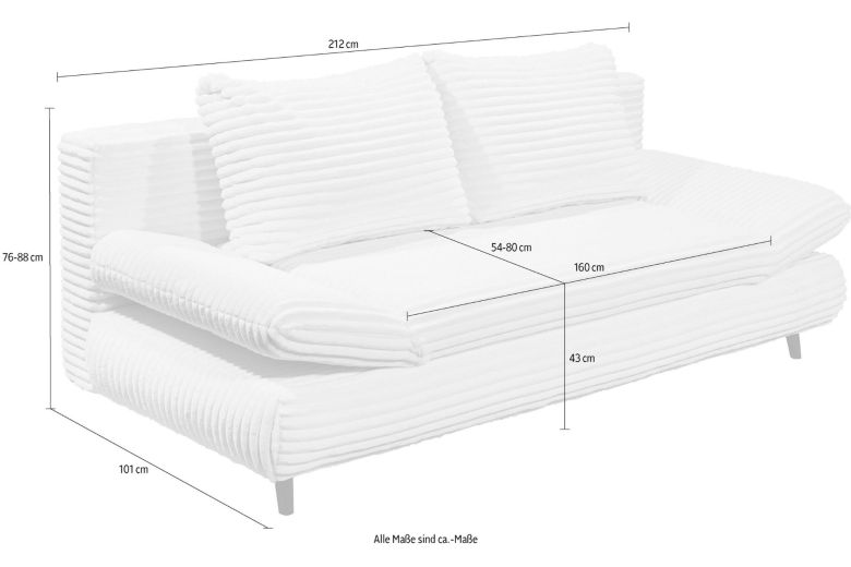 3 seat sofa - Sunny Bee (Pull-out bed with storage box)