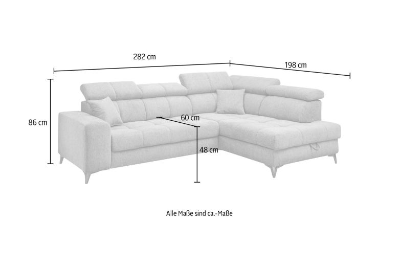 Corner sofa - Sydney (Pull-out bed with storage box)