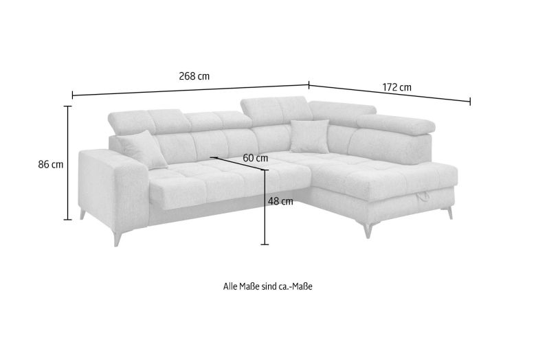 Corner sofa - Sydney (Pull-out bed with storage box)
