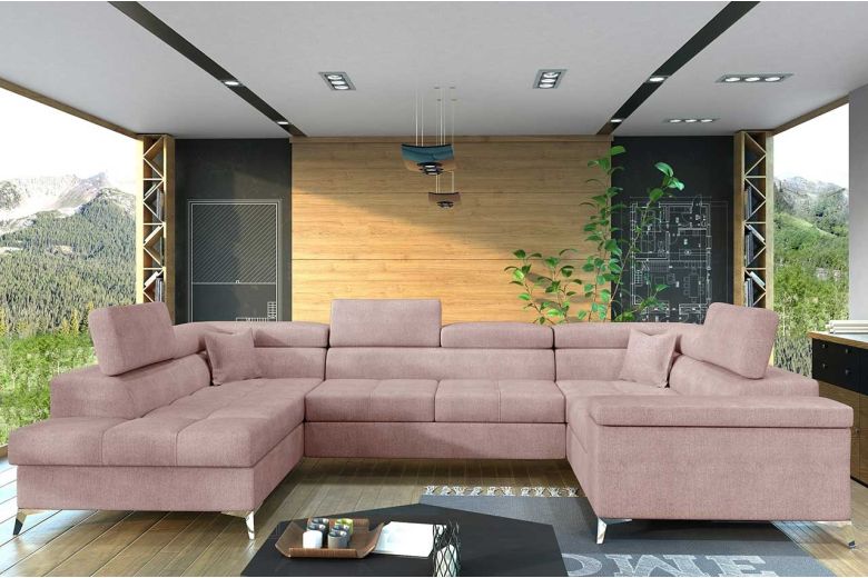 Wohnlandschaft Thiago links - mit Schlaffunktion - Orchidee