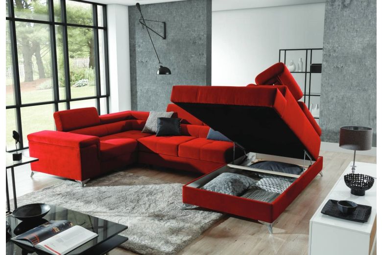 U shape sofa - Thiago (Pull-out with storage box)