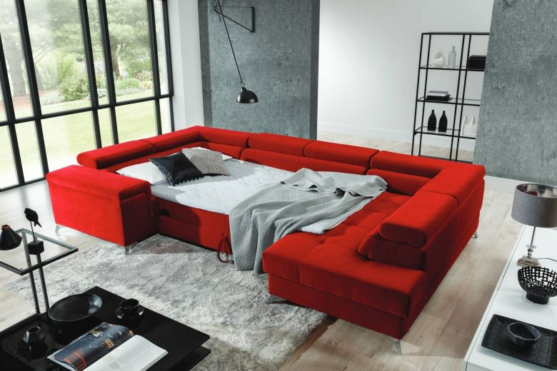 U shape sofa - Thiago (Pull-out with storage box)