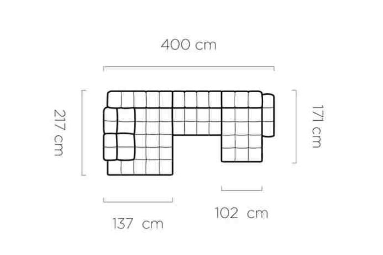 U shape sofa - Tollo XL (Pull-out bed with storage box)