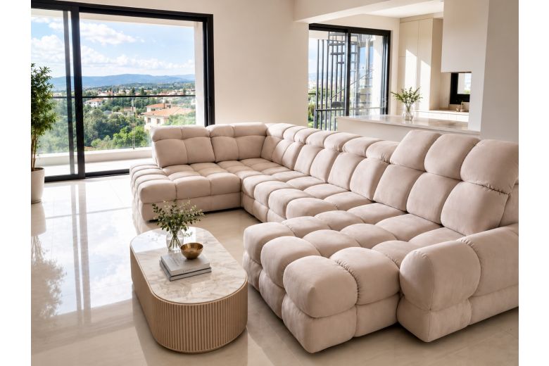 U shape sofa - Tollo (Pull-out bed with storage box)