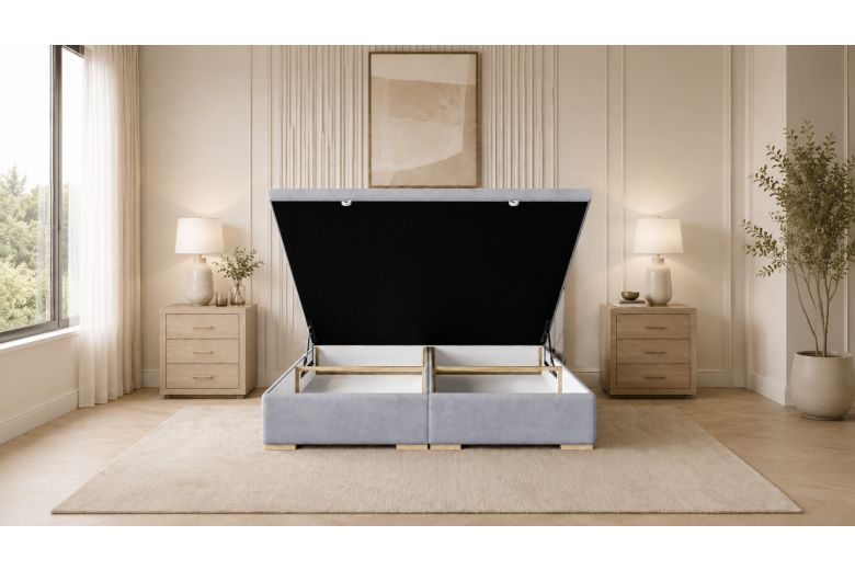 Upholstered bed 180x200 - without mattress - Torres (With storage box)
