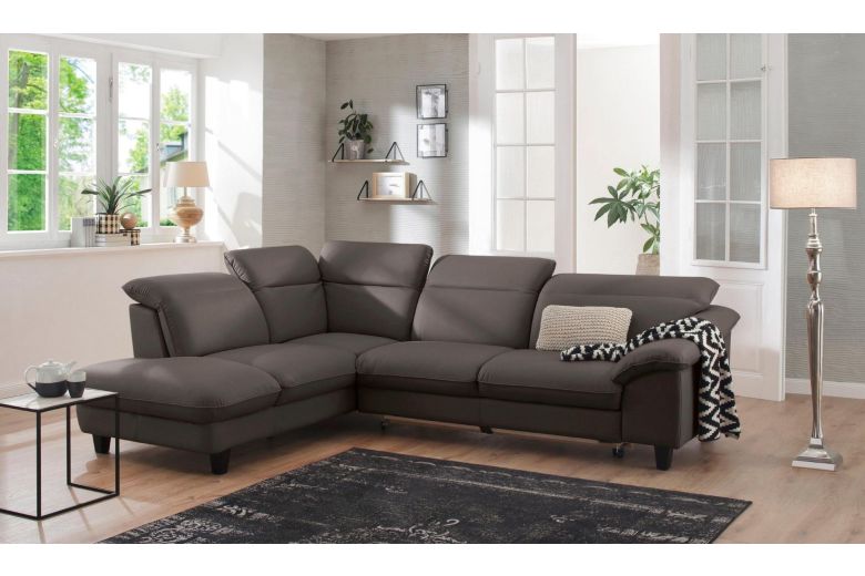 Leather corner sofa XL - Tess (Pull-out)