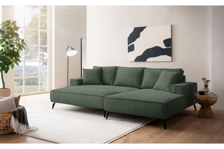 Corner sofa - Tvinnu with footstool