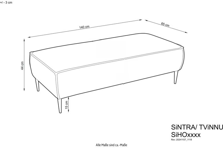 Corner sofa - Tvinnu with footstool