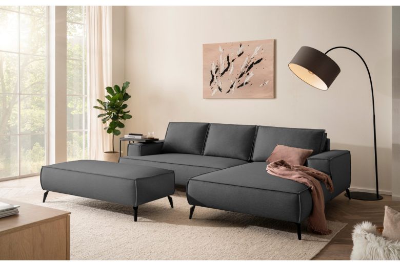 Corner sofa - Tvinnu with footstool