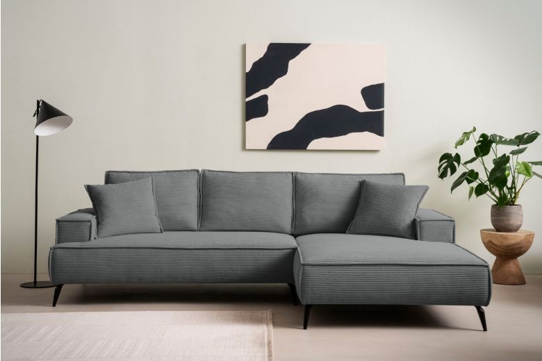 Угловой диван - Tvinnu с пуфом