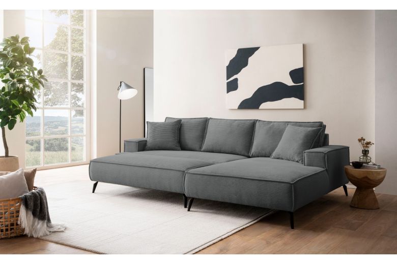 Угловой диван - Tvinnu с пуфом