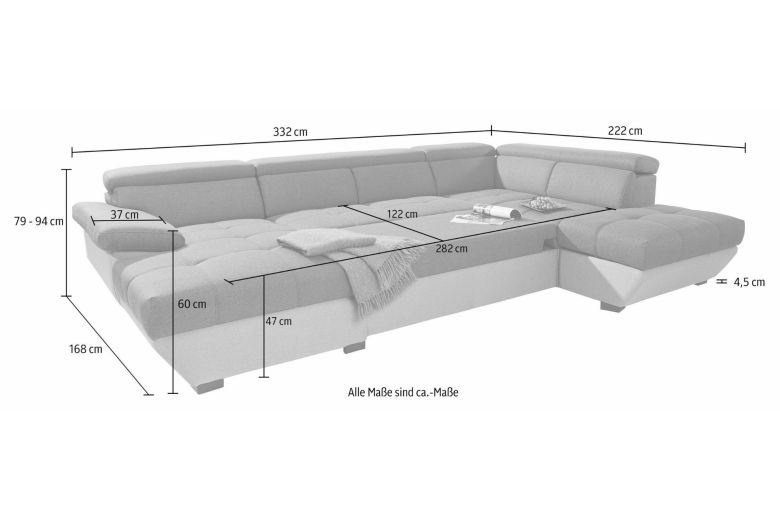 U shape sofa - Speedway (Pull-out with storage box) U shape sofa - Speedway (Pull-out with storage box)