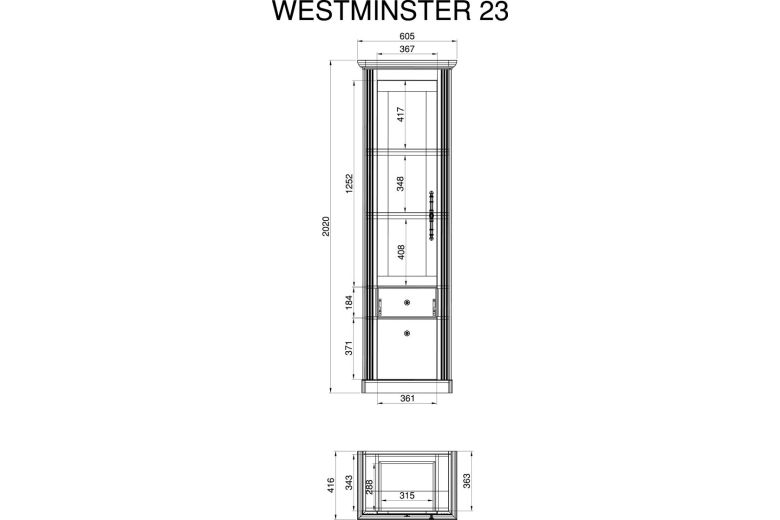 Display case - Westminster