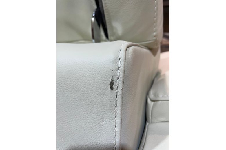 Leather corner sofa - Sacramento with footstool