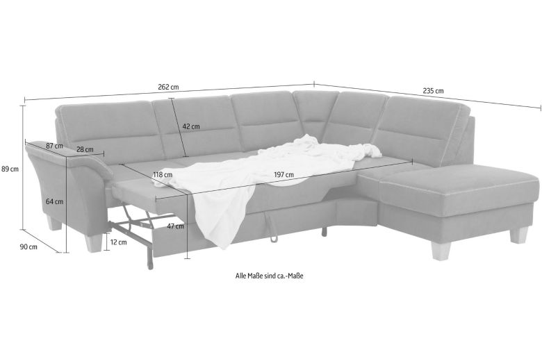 Corner sofa XL - Soleo (Pull-out with storage box)