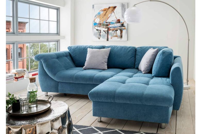 Corner sofa - Blue (Pull-out)