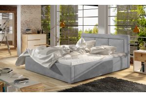 undefined:  - Bed Belluno, metal frame, gas lift, bedding box (Pull-out bed with storage box)