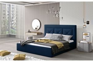 Kровать с обивкой 140x200 - Bed Cloe, metal frame, gas lift, bedding box 140x200 (Pаскладной с ящиком для белья)