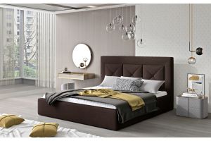 Kровать с обивкой 140x200 - Bed Cloe, metal frame, gas lift, bedding box 140x200 (Pаскладной с ящиком для белья)