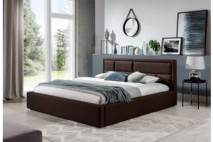 undefined:  - Bed Latina, metal frame, gas lift, bedding box (Pull-out bed with storage box)