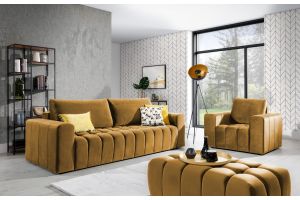 Furniture set - Lazaro 3+1+Puf (Pull-out bed)