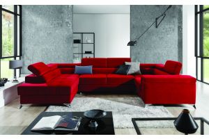 U shape sofa - Thiago (Pull-out bed with storage box)