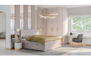 Boxspring bed 160x200 - Benetti (With storage box)