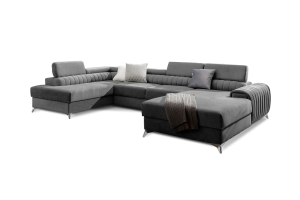 U shape sofa - Lacante (Pull-out bed with storage box)