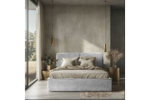 Upholstered bed 180x200 - Chiara (With storage box)