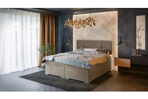 Boxspring bed 160x200 - Gaia (With storage box)