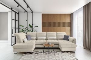 U shape sofa - Giovani (Pull-out bed with storage box)