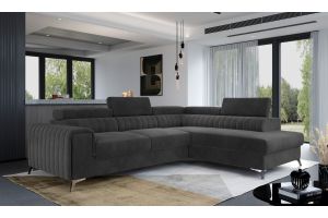 Corner sofa - Laurence (Pull-out bed with storage box)
