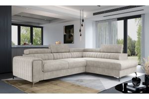 Corner sofa - Laurence (Pull-out bed with storage box)