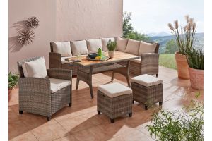 Уличная Мебель - Garden Lounge Set - Flair with wooden top