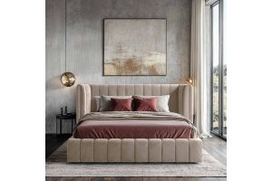 Upholstered bed 180x200 - Marigold (With storage box)