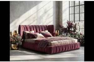 Upholstered bed 180x200 - Marigold (With storage box)