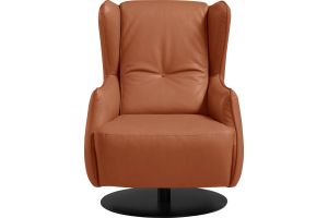 Leather chair - High-back designer wing armchair - Randy
