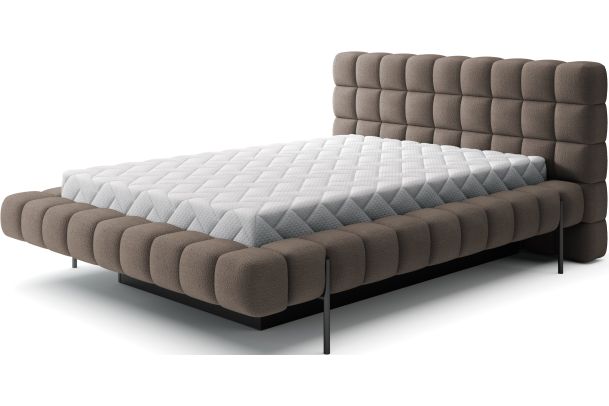 Kровать с обивкой - Bed Magentta, metal frame, gas lift, bedding box (Pаскладной с ящиком для белья)