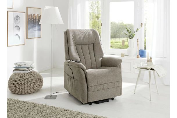 TV chair - TV armchair with motor and lift aid - brown