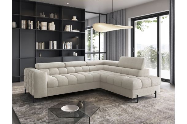 Corner sofa - Ferucce (Pull-out bed with storage box)
