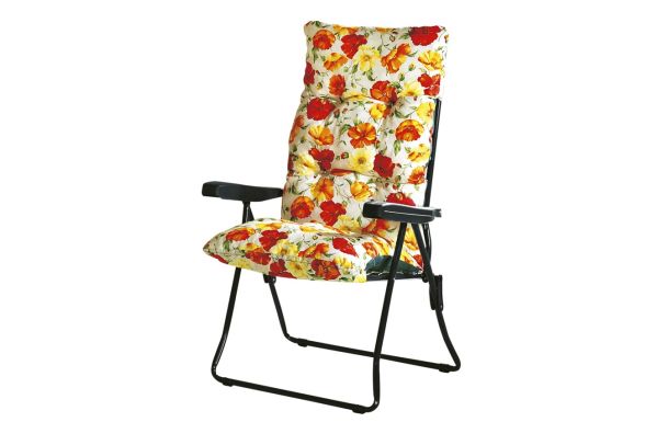 Уличная Мебель - High-back foldable chair with cushion